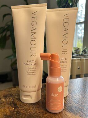 Hair Growth Bundle Vegamour GRO+ Shampoo Conditioner + Dae Leave In Set NIB
